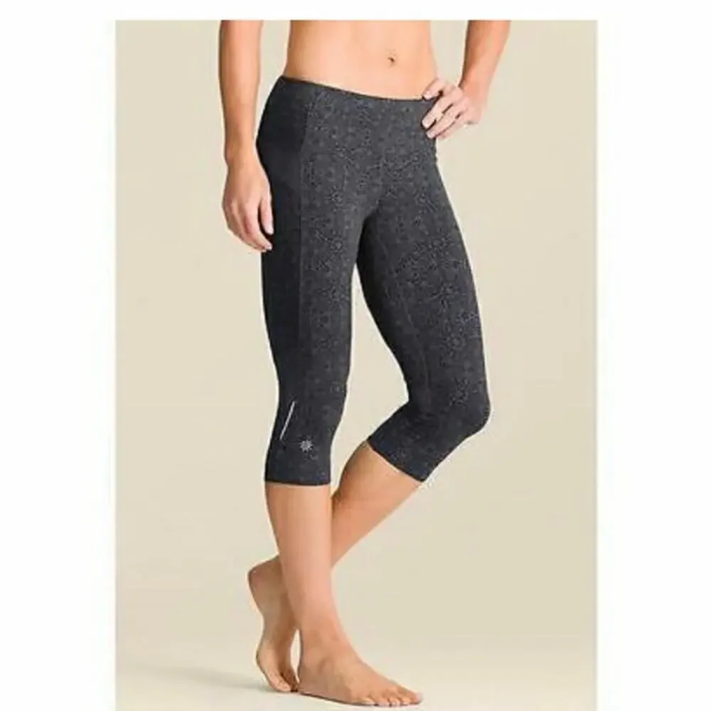Athleta Grey Asphalt Starfruit Bare To Run Capri 581373